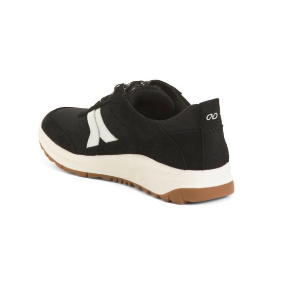 NATURALIZER PREMIUM Black Suede Shay Jogger Sneakers - Picture 2 of 2